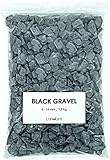 Landare Kies Schwarz 1,8Kg - Dekosteine - Zierkies - Dekosteine für Vasen - Aquarium Kies Schwarz - Kieselsteine - Deko Steine Kleine - Ziersteine - Zierkies Bunt - Steine Garten (8-14 mm)