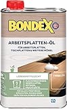 Bondex Arbeitsplatten Öl 0,50l | Lebensmittelecht | Holzöl für Arbeitsplatte | Möbelöl auf Basis pflanzlicher R