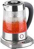 Rosenstein & Söhne Automatischer Teekocher: Automatischer Wasserkocher & Teebereiter, Dampf-Funktion, 6 Programme (Teeautomat, Vollautomatischer Teekocher, Frauen Geschenkideen)