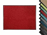 Primaflor Fußmatte - Sydney, Rot, 120x180cm, Verschiedene Größen und Farben, rutschfeste Schmutzfang-Matte, Robuster Tür-Vorlger und Sauberlauf für den Eingang und F