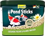 Tetra Pond Sticks - Fischfutter für Teichfische, für gesunde Fische und klares Wasser im Gartenteich, 7 L E