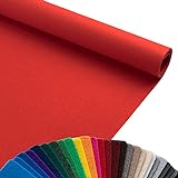 Primaflor Event-Teppich Meterware Dublin - Rot, 1,00m x 3,00m, Viele Farben, Schwer Entflammbarer Hochzeits-Läufer, B1 Messeteppich, Gang