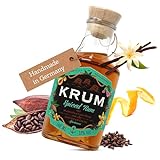 KRUM® Spiced Rum braun 32% vol. [Manufakturprodukt] 500ml | Made in Germany aus Bio-Melasse | guter Rum süß | Rum Geschenk | brauner Rum Angebote | Alkohol Rum Vanille Geschmack | Spiced Rum k