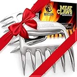 Mountain Grillers Meat Claws Fleischzerkleinerer für BBQ – perfekt zerkleinertes Fleisch, Fleischkrallen, die Sie brauchen – Beste Pulled Pork Shredder Claw x 2 für Barbecue Smoker Grill (Edelstahl)