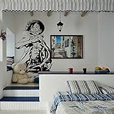 MIKUAJ Wandtattoo manga wandaufkleber, wandsticker aufkleber，Anime One Piece Farbe 3d Wohnzimmer Hintergrund Wand Schlafzimmer Nachttisch Hintergrund-70*110