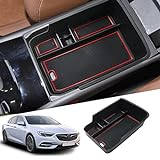 SHAOHAO Kompatibel mit Opel Insignia B Sports Tourer 2017-2023 Zubehör Mittelkonsole Armlehne Aufbewahrungsbox Mittelarmlehne Organizer Tray, Multifunktionaler Handschuhfach (Rot)