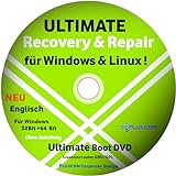 Ultimate Boot Datenrettung & Repair CD/DVD| für Windows 11 10 8 7 Vista XP, PC REPARATUR