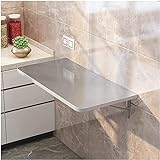 CASEGO Klappbarer Wandtisch, Silberne Tischplatte aus Edelstahl, langlebig und leicht zu reinigen, geeignet für mehrere Szenarien (90 * 30Cm)