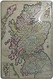SCHOTTLAND Whisky Landkarte, hochwertig geprägtes Retro Werbeschild, Türschild, Wandschild, 30 x 20