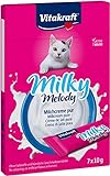 Vitakraft Milky Melody Pur, Katzensnack, Milchcreme für Katzen, einzeln verpackt (1x 70g)
