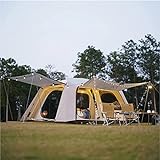 Doppellagiges Regensturmfestes Zelt für Camping und Outdoor-Aktivitäten - Super-Space Familienzelt mit automatischer Pop-Up-Markise und zwei S