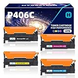 Hyggetech Compatible Toner Replacement for Samsung 406S CLT-406S CLT-K406S CLT-P406C Toner for Samsung Xpress C460W C460FW C410W CLP-360 CLP-360N CLP-365 CLP-365W CLX-3300 CLX-3305 CLX-3305FW