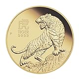 Wpsagek Chinesische Sternzeichen-Tiger-Münze, Mondjahr-der-Tiger-Münze - Tiger-Gedenkmünze aus Metall | Dekorative Medaillon-Münze zum Münzbasteln, Sammlerbedarf, solide, tragbar, einzigartig, fü