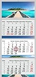 XXL Monatskalender 2024 Malediven B-Ware Trauminsel mit 3 Monate Foto Kalender Strand Motiv Meer Wandkalender ohne Werbung Fotokalender Bürokalender Mehrblockkalender (B-Ware 3 Monatskalender)