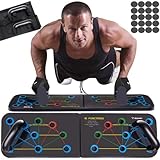 BeyinFBA, Push-Up-Rack-Board (9 in 1), Liegestützbrett Fitness-Bodyboard, Krafttraining mit Handgriff, multifunktionale builder, tragbare, Anti-R