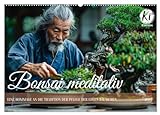 Bonsai meditativ (Wandkalender 2025 DIN A2 quer), CALVENDO Monatsk