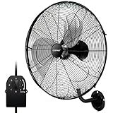 COSTWAY Wandventilator Industriell 56cm, 85° Oszillation & 30° verstellbare Neigungswinkel, 3 Geschwindigkeitsstufen, Ventilator für Lager, Werkstatt, Treibhaus (Schwarz)