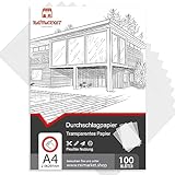 Raimarket Transparentpapier A4 (8'x11') 100 Blätter Premium Pauspapier & Pergamentpapier - Ideal for Architekturskizzen, Modedesigns, Filigrane Kunstwerke, and Printing (60 g/m²)