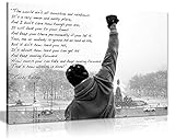 Rocky Kunstdruck-Leinwand mit Zitat zum Thema Hoffnung, A3 46x31 cm (18x12in)