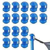 lyxdhyg 16 Stück Trampolin Endkappen, Abschlusskappen, Trampolinzubehör,Pfostenkappen für die Netzstangen des Trampolins(Ø 25 mm,Blau)
