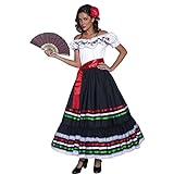 NET TOYS Faschingskostüm Spanierin Kostüm Senorita M 40/42 Flamencokleid Carmen Spanisches Kleid Fasching Karnevalskostüm Zigeunerin Westernkostüm D