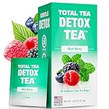 Total Tea Zero Coffein Tee Detox Tee - Ganz Natürlich - Kräutertee zur Sanften Reinigung Unterstützt die Leberregeneration, Körper entgiften, Entgiftungskur - 25 Teebeute Minze-B