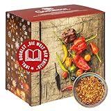 Corasol Premium Chili Adventskalender mit 24 geschroteten Chilisorten mit bis zu 1.5 Mio. Scoville, Geschenk-Idee für scharfe Männer (128 g)