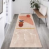 EIDEMED Läufer Teppich Flur 70x260cm Waschbar Anti Rutsch Bodenmatte Einfach zu Säubern Modernes Design für Kitchen Floor Runner Rug,