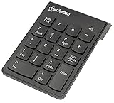 Manhattan Kabelloser USB-Nummernblock 18-Tasten schwarz, 178846