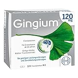 Gingium 120 mg Filmtabletten 120 St: Bei Vergesslichkeit frühzeitig handeln* - pflanzlich & gut verträg