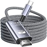 Siwket USB C auf HDMI Kabel 2M, Nylon USB Typ C zu HDMI 4K UHD Kabel(Thunderbolt 3 kompatibel) für iPhone 15 Pro,MacBook Pro/Air 2021,iPad Pro/Air,Samsung Galaxy S24/S23/S22 Ultra,TV,HUAWEI,Tab
