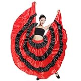 LOLANTA Roter schwarzer spanischer Stierkampf-Rock der Frauen Flamenco-Kostü