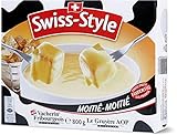 Swiss-Style Fondue-Käse 'Moitié-Moitié' - 800g Käsemischung aus zart schmelzendem Vacherin Fribourgeois und Greyerzer (Hartkäse)