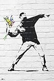 Banksy Poster Throwing Flowers (61cm x 91,5cm) + Ü