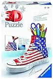 Ravensburger 3D Puzzle 12549 Sneaker American Style - Praktischer Stiftehalter - 108 Teile - Schreibtisch-Organizer für Kinder ab 8 J