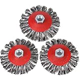 Kegelbürsten Ø 125 mm, 3Pcs M14 x 2 Drahtbürste Scheiben Bürste für Wink