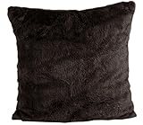 NIELSEN HOME Kissenbezug Octavian, 50x50 cm, Coffee Bean (braun), extra flauschig und weich, Kuschelkissen, Dekokissen, Fellkissen, Zierkissen, Sofakissen, dekorativ und eleg