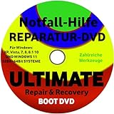 PC Notfall Reparatur Datenrettung Sicherung boot CD DVD für WINDOWS XP 7 8 10 11