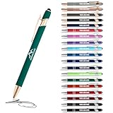 Jolis Papiers Kugelschreiber 2 in 1 personalisiert mit Ihrem Logo, Werbe-Kugelschreiber (18 Farben erhältlich) (100, Grün Kupfer-Edition)