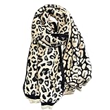 Schals für Damen Tücher und Schals aus Kunstkaschmir für Damen: Leopardenmuster für Wärme und modischen Outdoor-Hijab