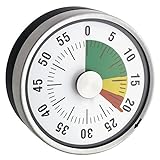 TimeTex Zeitdauer-Uhr'Automatik' Compact - Ampel-Scheibe rot gelb grün - mit Magnet - zeigt Restzeit an - Durchmesser 78 mm - läuft ohne Batterien - 61967