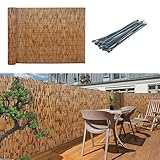 Bambus-Zaun, Sichtschutz für Außenbereich, Hinterhof, Terrasse, natürlich, gerollte Zaunabdeckung (erhältlich in 61 x 700 cm und 61 x 800 cm)