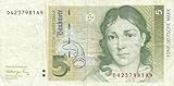 BRD (BR.Deutschland) Rosenbg: 296a Serie: D bankfrisch (I) 1991 5 Deutsche Mark (Banknoten für Sammler)