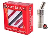Amy Deluxe SILIKONSCHLAUCH & ALUMUNDSTÜCK S238 Set in Box MIT Amy Deluxe Universal Schlauchadapter - Edelstahl (Rot)