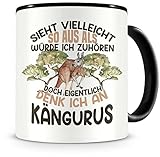 Samunshi® Känguru Tasse mit Spruch Sieht vielleicht so aus Känguru Geschenk für Känguru Fans Kaffeetasse Lustige Tassen zum Geburtstag 300