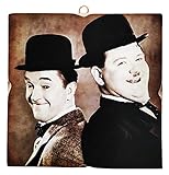 KUSTOM ART Bild im Vintage-Stil, Laurel & Ollio (Stan Laurel und Oliver Hardy) aus der Kollektion Druck auf H