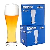 Van Well 12er Set Bavaria Weizenbiergläser 0.5L geeicht klar Weizenglas Weißbier-Glas ideal für Gastronomie und Bar spü