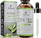 Kanzy Teebaumöl Bio Naturrein 60ml mit Pipette Kaltgepresst Tea Tree Oil für Gesicht, Haut, und Nagel Anti Pickel, Akne Öl, Acne Serum gegen Unreine Haut Ätherische Öle für D