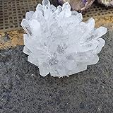 BEDNL for natürliche weiße Kristalldruse Quarz Vug Cluster Nunatak Dekoration Reiki Steinsäulenpunkt WEISHENYIN (Size : 500-550)