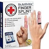 Dr. Arthritis Von Ärzten Entworfen Fingerbandage, Fingerschiene Kleiner Finger/Mittelfinger/Zeigefinger - Fingerschutz bei Verletzung mit Klammern & Schienen [Rosa, S/M, Einheitsgröße]